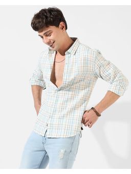 Campus Sutra - Men's Multicolour Checkered Regular Fit Casual Shirt