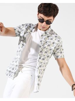 Campus Sutra - Men's Multicolour Printed Regular Fit Casual Shirt