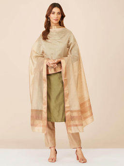 Fabindia - Natural Cotton Silk Blend Print Dupatta