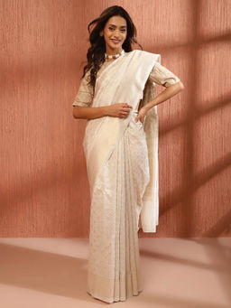 Fabindia - Natural Cotton Silk Blend Banarsi Saree