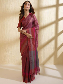 Fabindia - Copper Cotton Woven Saree