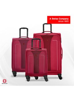 Wenger - Fantic Pro Colorblock Red Trolley Bags (S/M/L) (Pack of 3)