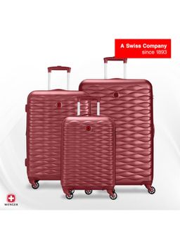 Wenger - Inflight Textured Red Trolley Bags (S/M/L) (Pack of 3)