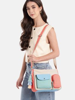 Anekaant - Hue Multi-Color Cotton Canvas Colorblock Sling Bag