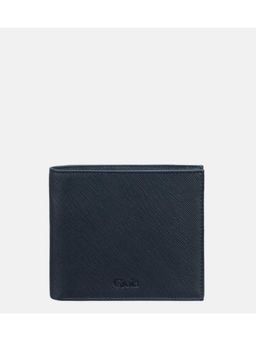 Gioia - Saffiano Coin Case Bifold Wallet - Navy Blue