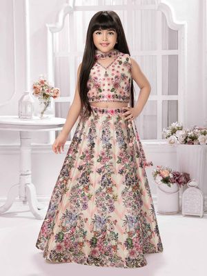 Buy Tiny Kingdom Sleeveless Embellished Flared Lehenga & Choli with ...