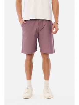 Snitch - Lavender Textured Regular Casual Shorts for Men