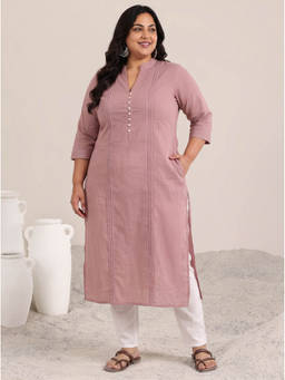 Extra love by Libas - Women Mauve Printed Cotton Kurta