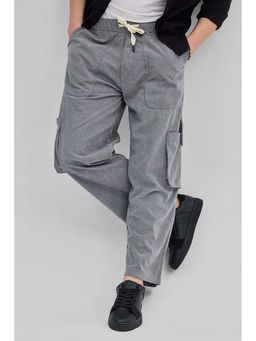 Snitch - Mens Light Grey Loose Fit Cargo Pant