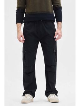 Snitch - Mens Black Relaxed Fit Cargo