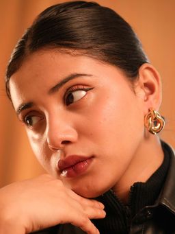 Vosgi - Gold Aesthetic Double Earrings