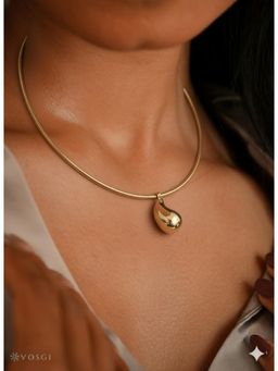 Vosgi - Golden Drop Statement Necklace