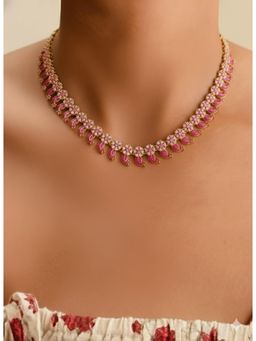 Vosgi - Pink Namura Kundan Necklace