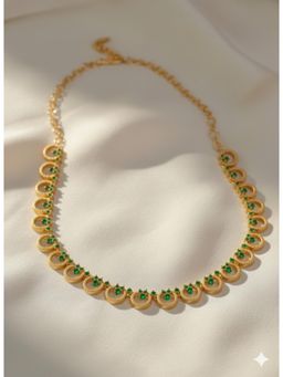 Vosgi - Red Almond and Flower Gold Plated Necklace