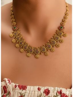 Vosgi - Pink Haaram Long Necklace