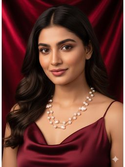 Vosgi - White Layered Pearl Necklace