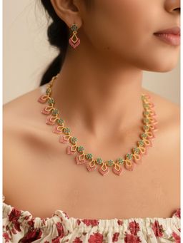 Vosgi - Multi-Colour Petal Grace Jewellery Set