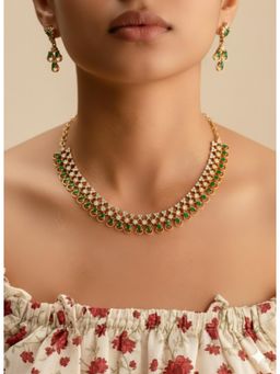 Vosgi - Green Regal Charm Stoned Jewellery Set