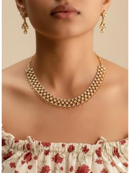 Vosgi - White Regal Charm Stoned Jewellery Set