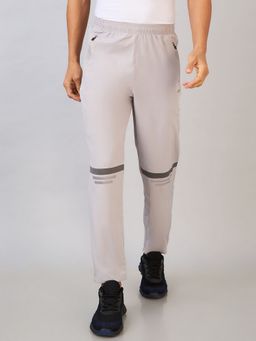 LYCOT - Men Zip Pockets and Elastic Gym Grey Trackpant