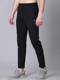 Dpassion - Men Polyester Sports Lightweight Gym and Running Black Trackpant
