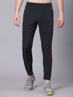 Dpassion - Men Grey Polyester Sports Lightweight Gym and Running Trackpant
