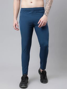 Dpassion - Men Polyester Sports Lightweight Gym and Running Teal Trackpant