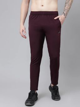 Dpassion - Men Polyester Sports Lightweight Gym and Running Maroon Trackpant