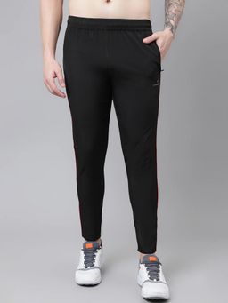Dpassion - Men Polyester Sports Black Lightweight Gym and Running Trackpant