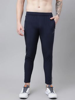 Dpassion - Men Polyester Sports Navy Blue Lightweight Gym and Running Trackpant