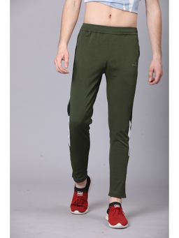 Dpassion - Olive Men Polyester Sports Lightweight Gym and Running Trackpant