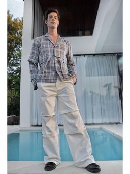 Label Aparna Rawat - Men Cotton Checks Notched Lapel Regular Fit Co-Ord Set