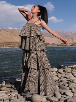 Okhai - Wildfire Hand Block Printed Cotton Dress