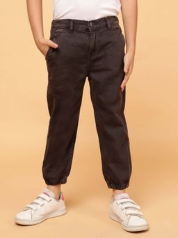 Tales & Stories - Boys Brown Washed Cotton Joggers