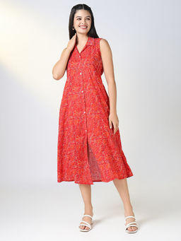 SHOWOFF - Women Red Floral A-Line Dress