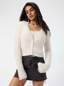 The Souled Store - Fuzzy Knitted Cardigan