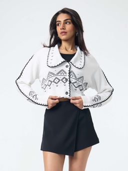 The Souled Store - Textured Linea Women Knitted Cardigan