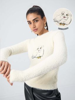 The Souled Store - Official Harry Potter Hedwig Women Knitted Sweater