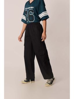 IZF - Black Cargo Parachute Trouser for Women