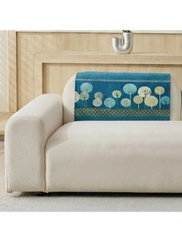 House of Quirk - One Seater Blue Chenille Jacquard Sofa Slipcover Soft Furniture Protector