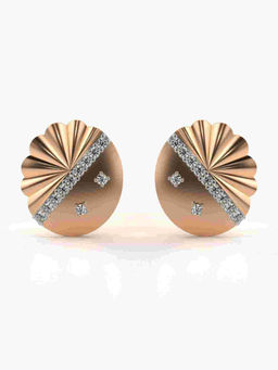 Valanova - Hallmarked 9K Rose Gold and Certified Lab Grown Diamond 0.26cts Stud Earrings