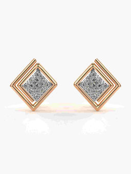 Valanova - Hallmarked 9K Rose Gold and Certified Lab Grown Diamond 0.29cts Stud Earrings