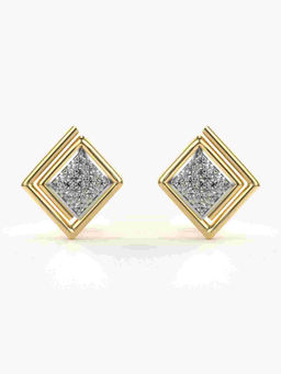 Valanova - Hallmarked 9K Yellow Gold and Certified Lab Grown Diamond 0.29cts Stud Earrings