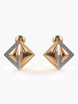 Valanova - Hallmarked 9K Rose Gold and Certified Lab Grown Diamond 0.30cts Stud Earrings