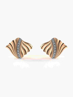 Valanova - Hallmarked 9K Rose Gold and Certified Lab Grown Diamond 0.34cts Stud Earrings