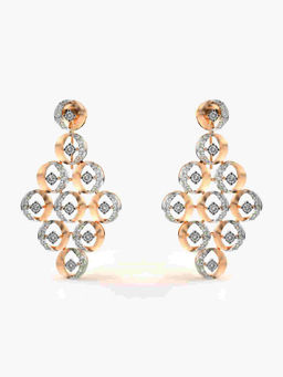 Valanova - Hallmarked 9K Rose Gold and Certified Lab Grown Diamond 1.32cts Drop Earrings