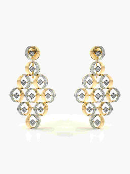 Valanova - Hallmarked 9K Yellow Gold and Certified Lab Grown Diamond 1.32cts Drop Earrings
