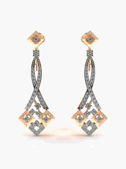 Valanova - Hallmarked 9K Rose Gold and Certified Lab Grown Diamond 0.71cts Drop Earrings