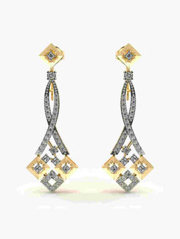 Valanova - Hallmarked 9K Yellow Gold and Certified Lab Grown Diamond 0.71cts Drop Earrings
