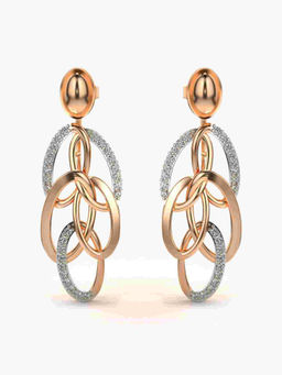 Valanova - Hallmarked 9K Rose Gold and Certified Lab Grown Diamond 0.49cts Drop Earrings